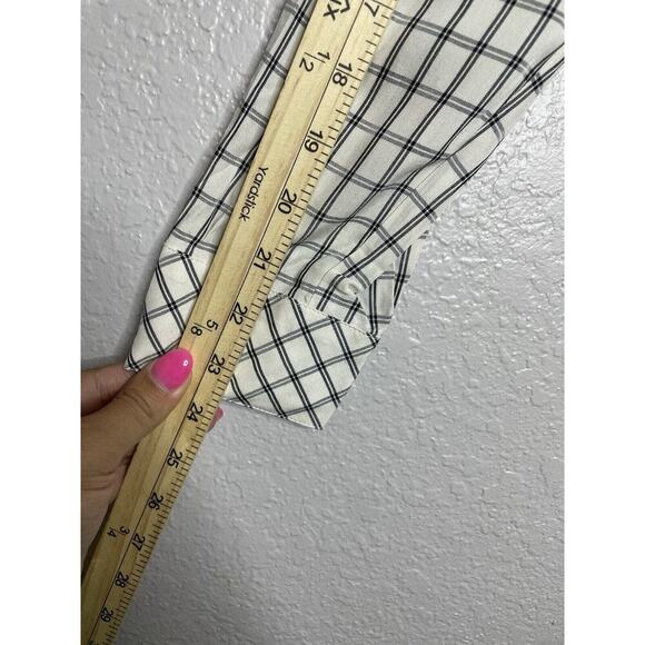J.Jill Button Down Back Windowpane Shirt Size Small Collared Lagenlook Rayon - Picture 10 of 13